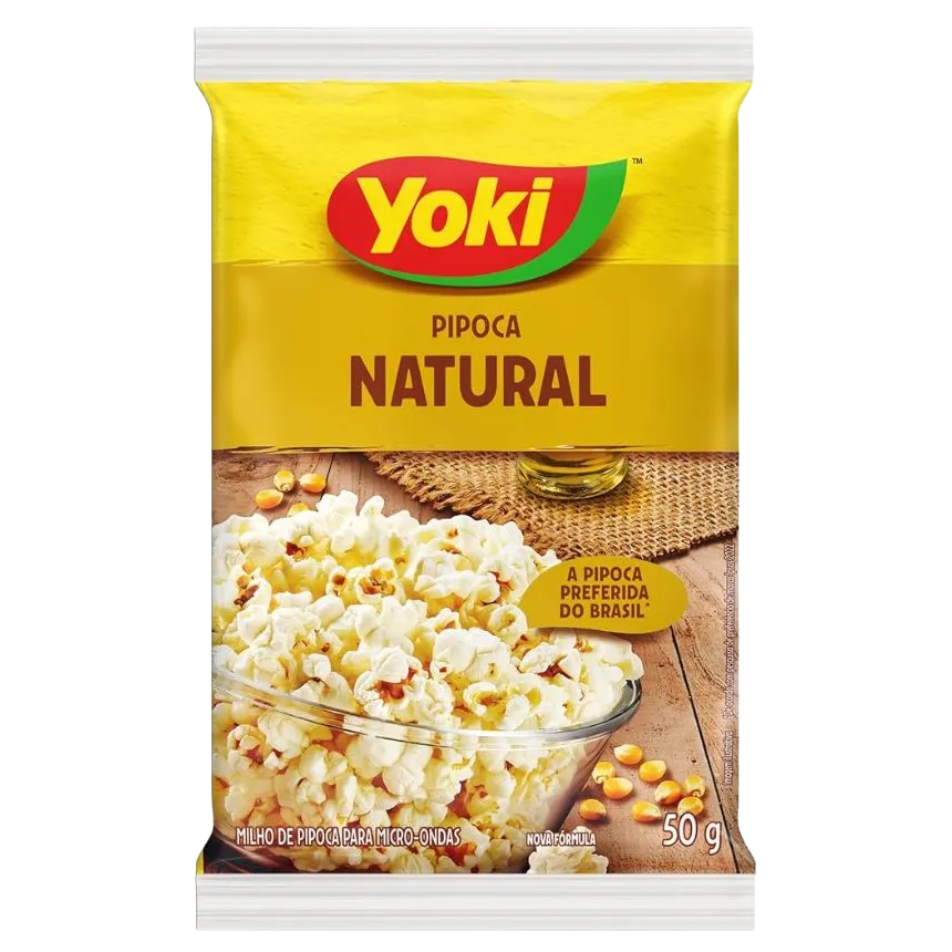 PIPOCA MICRO YOKI 50G, NATURAL