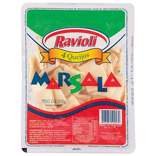 MASSA MARSALA RAVIOLI 4 QUEIJOS 250G