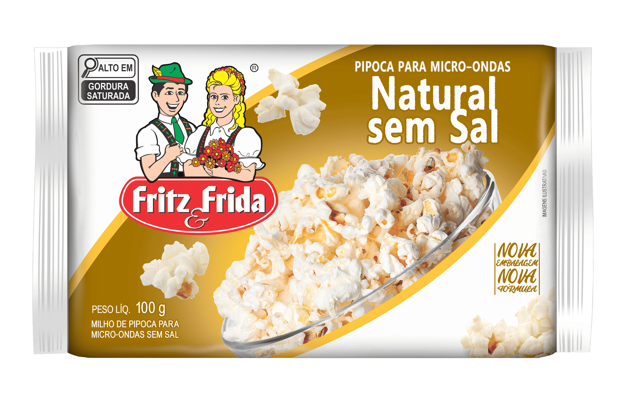 PIPOCA MICRO FRITZ FRIDA 100G, NAT S/SAL