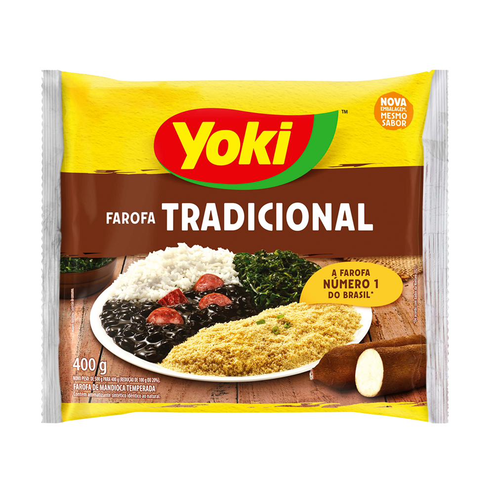 FAROFA TEMP YOKI 400G, TRAD