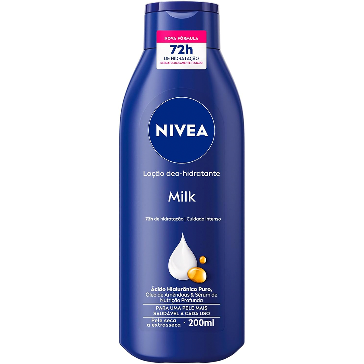 LOC HID NIVEA 200ML, MILK PELE EXT SEC