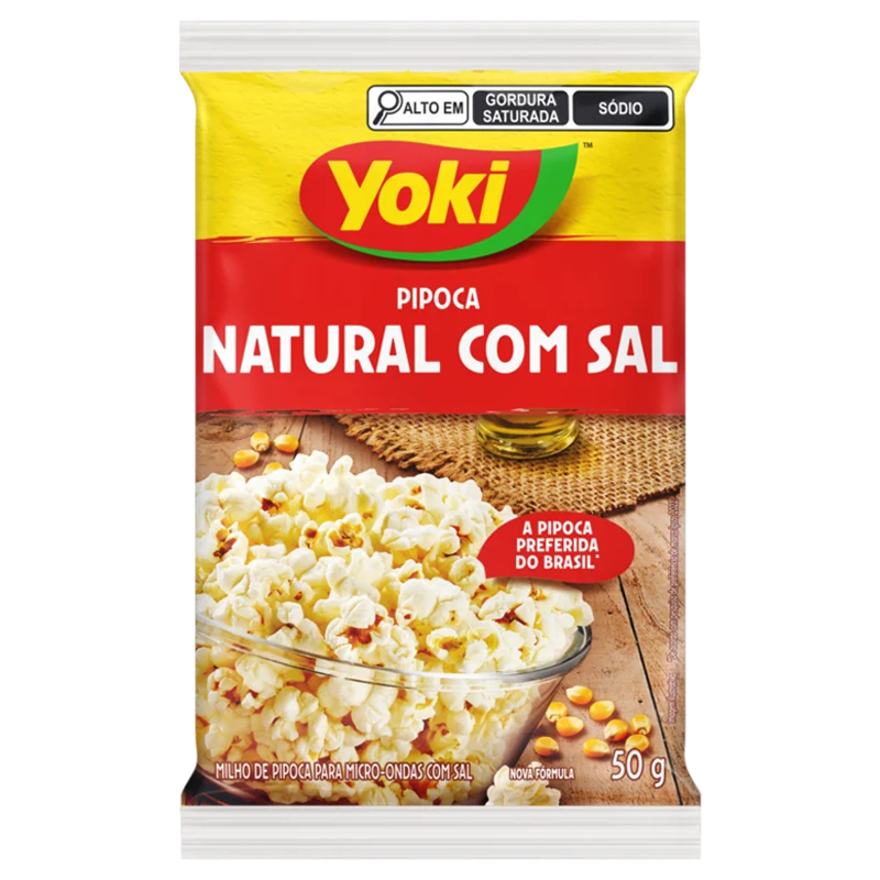 PIPOCA MICRO YOKI 50G, C/SAL