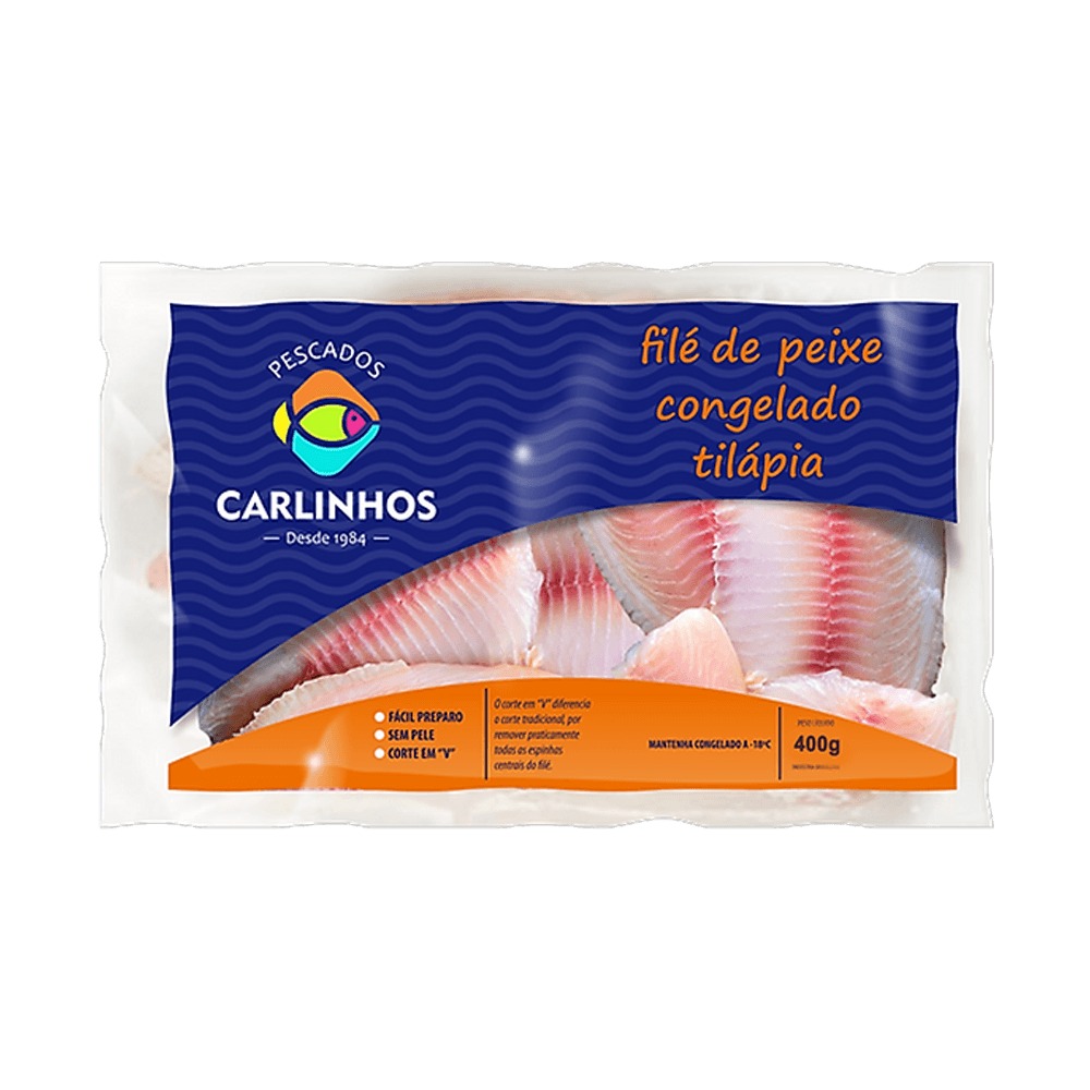 FILE PEIXE TILAPIA CARLINHOS 400G