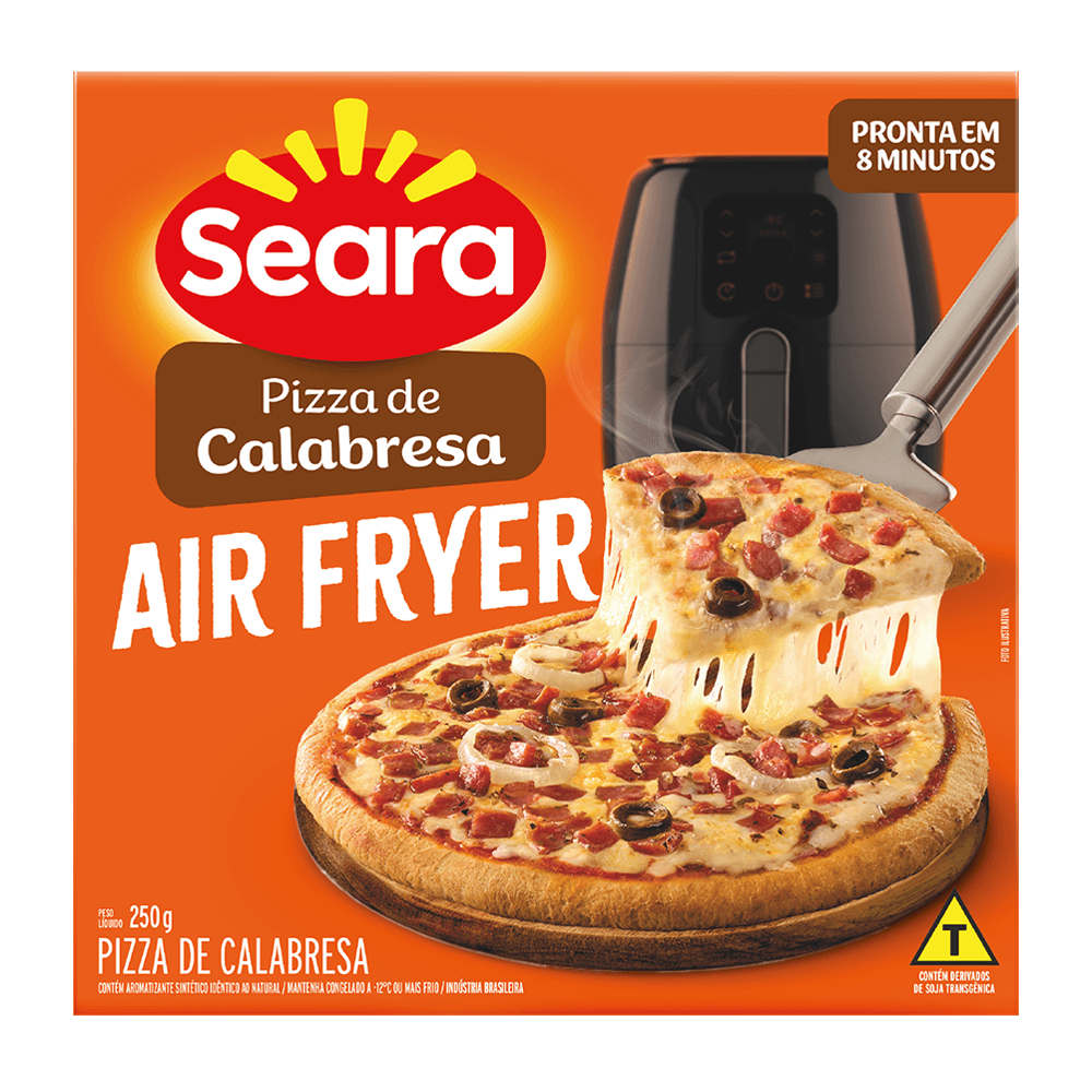 PIZZA SEARA AIR FRYER 250G, CALABRESA