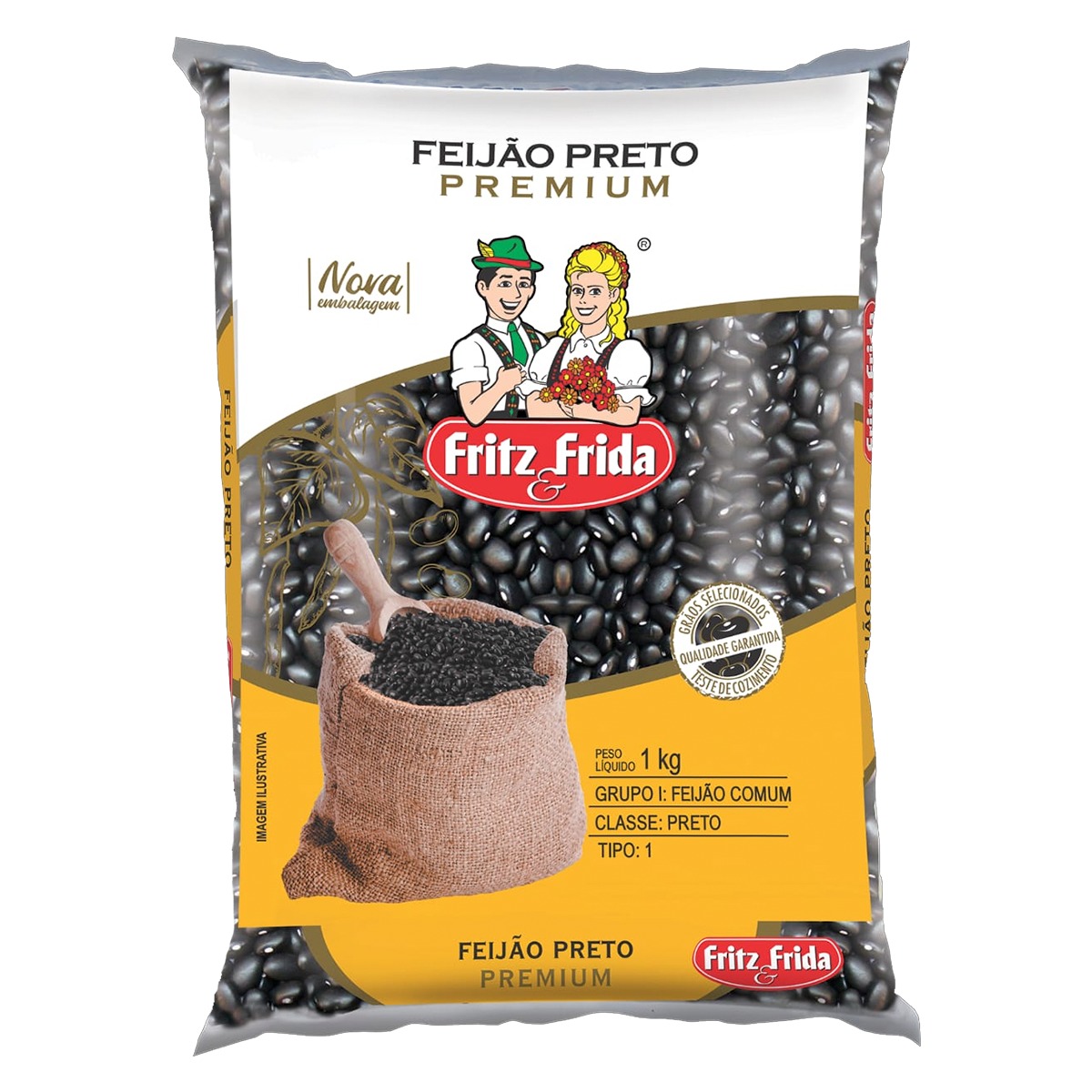 FEIJAO PRETO FRITZ FRIDA T1 1KG