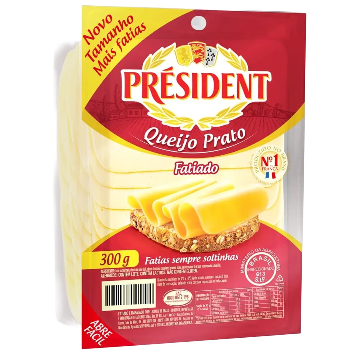 QUEIJO PRESIDENT MUSSARELA FAT 300G