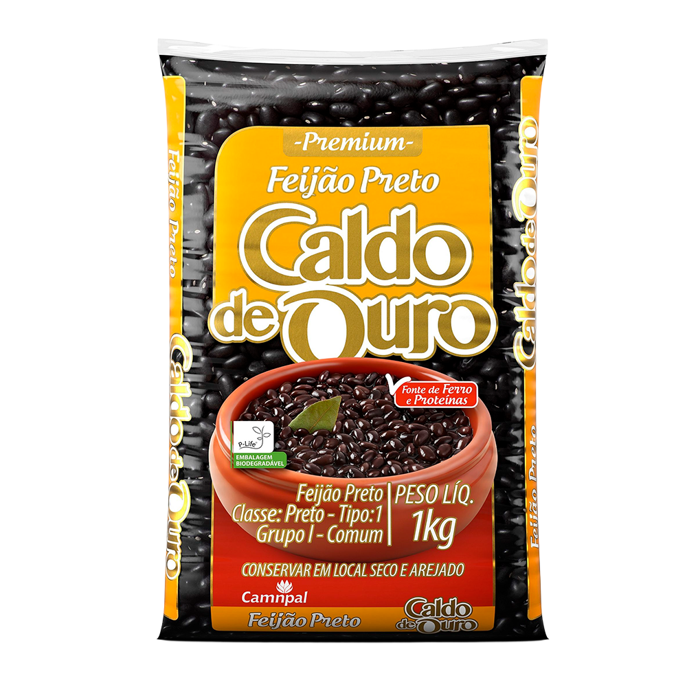 FEIJAO PRETO CALDO DE OURO T1 1KG