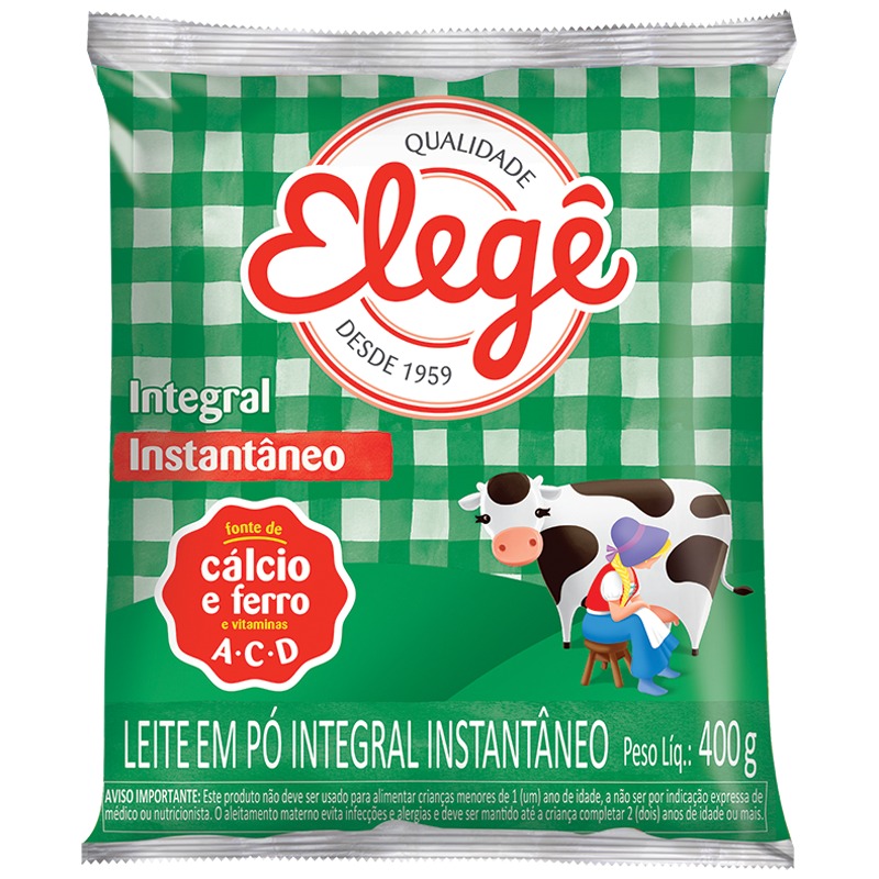 LEITE PO ELEGE INTEGRAL SC 400G