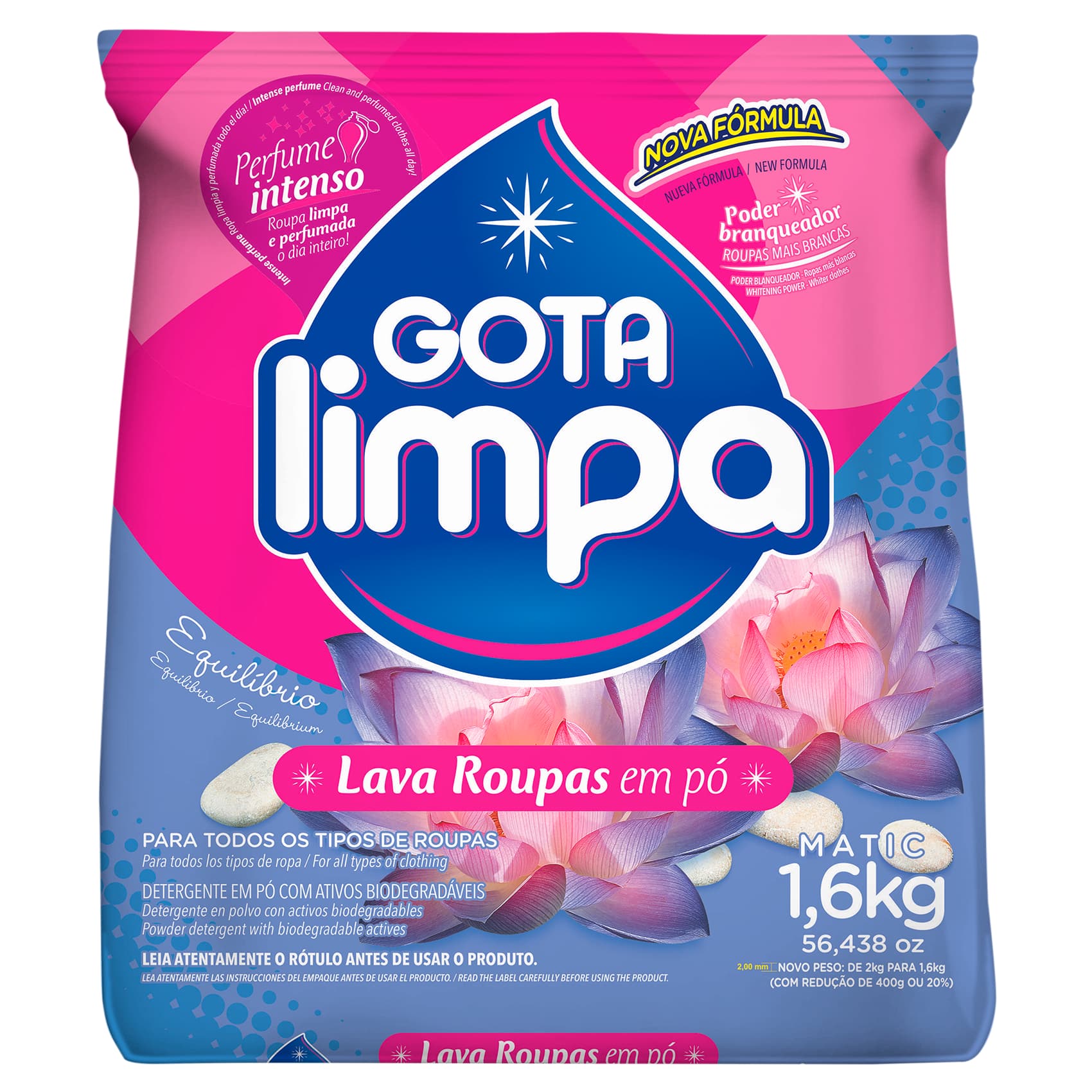 DET PO GOTA LIMPA 1,6KG, EQUILIBRIO