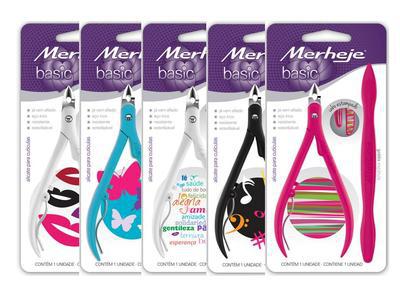 ALICATE CUTICULA MERHEJE ROSA C/ESPATULA