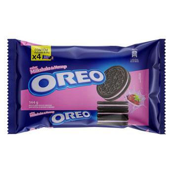 BISC RECH OREO 144G, MILKSHAKE MORANGO
