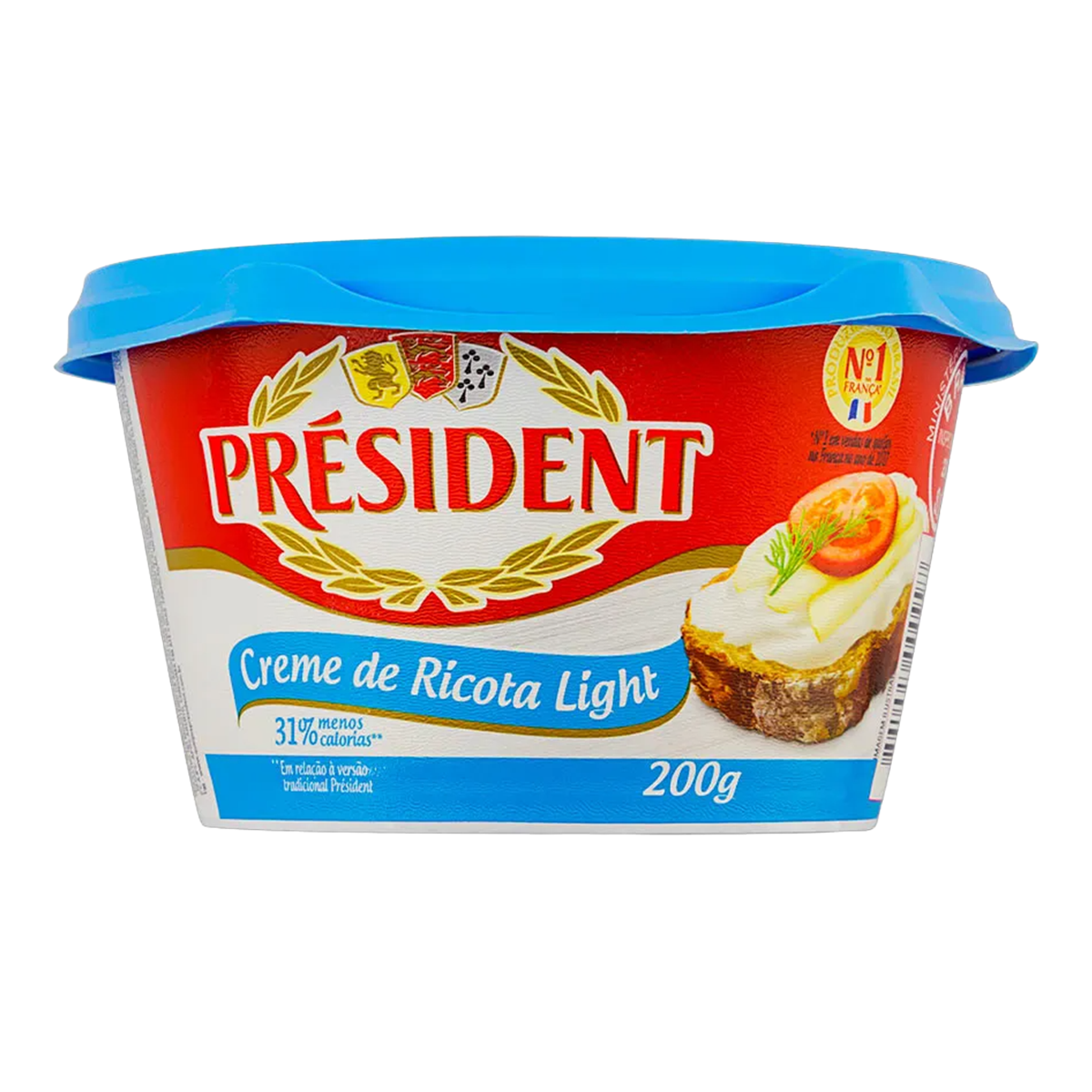 CREME RICOTA PRESIDENT LIGHT 200G