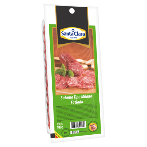 SALAME STA CLARA MILANO FATIADO 100G