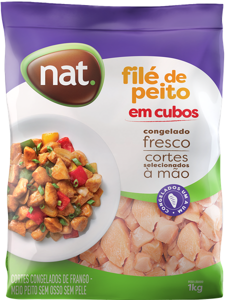 CARNE FGO FILE PEITO NAT CUBOS CONG 1KG