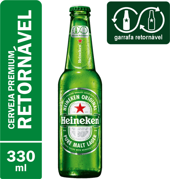 CERVEJA HEINEKEN RETORNAVEL LN 330ML