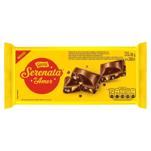 CHOC BARRA GAROTO 90G, SERENATA