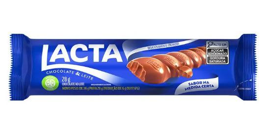CHOC LACTA AO LEITE 28G