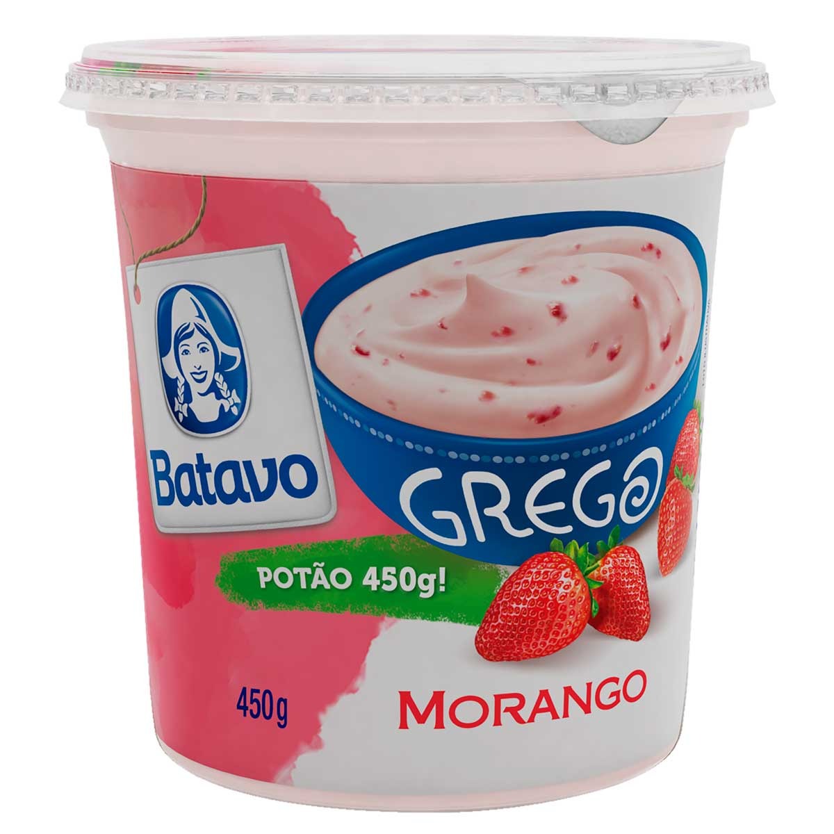 IOG BATAVO GREGO 450G, MORANGO