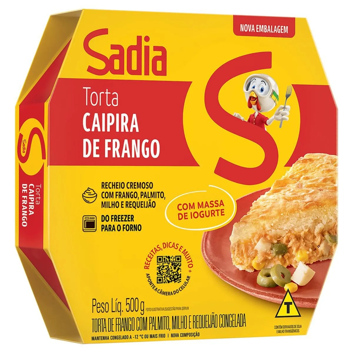 TORTA SADIA 500G, IOGURTE DE FRANGO