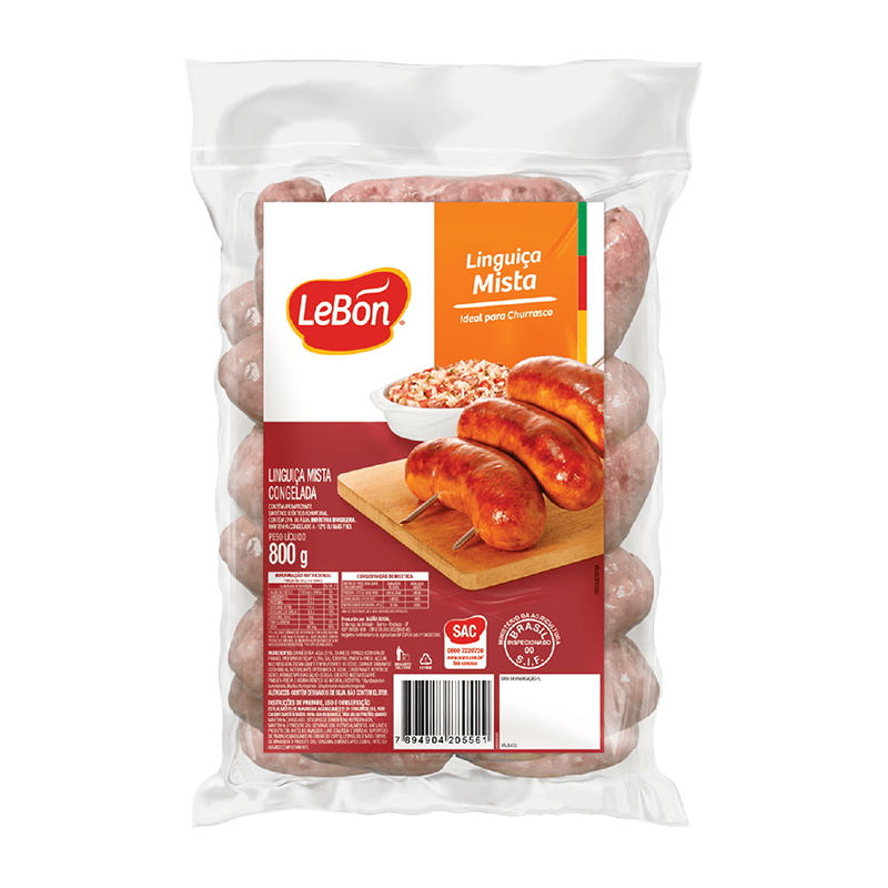LINGUICA LEBON P/CHURRASCO CONG 800G