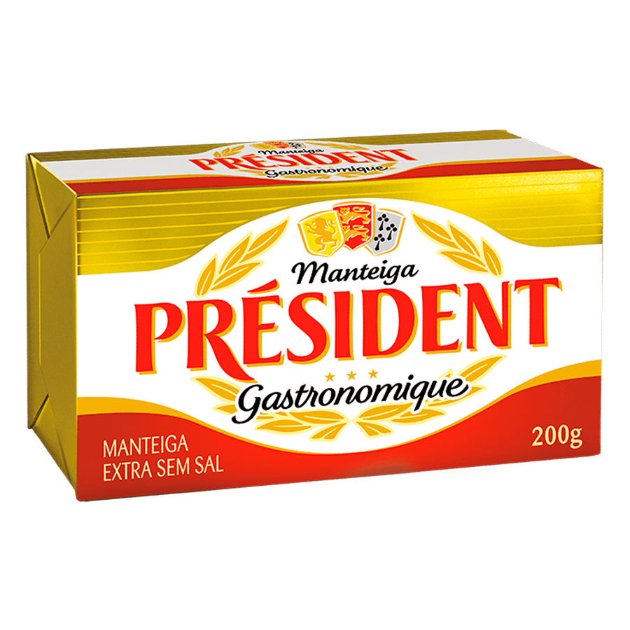 MANTEIGA PRESIDENT S/SAL TAB 200G