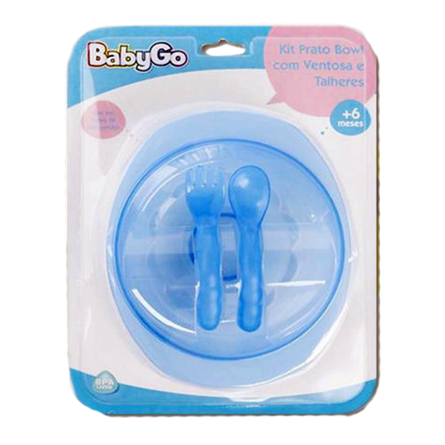KIT BOWNL BABY GO C/VENT+TALHER AZUL