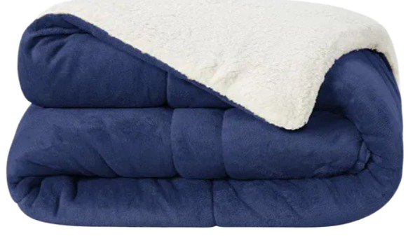 EDREDOM SOLT TEZOR SHERP AZUL 180X220CM