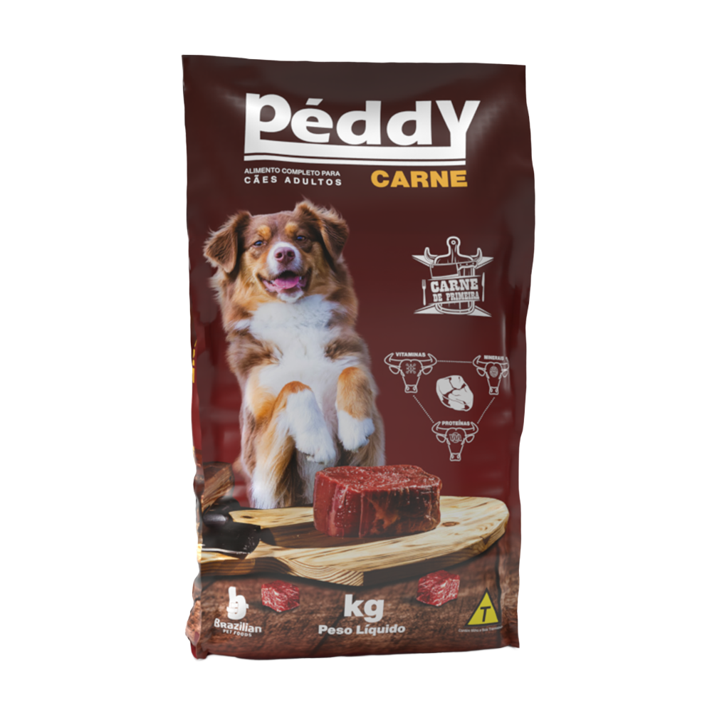 RACAO CAO PEDDY ADULTO CARNE 7KG