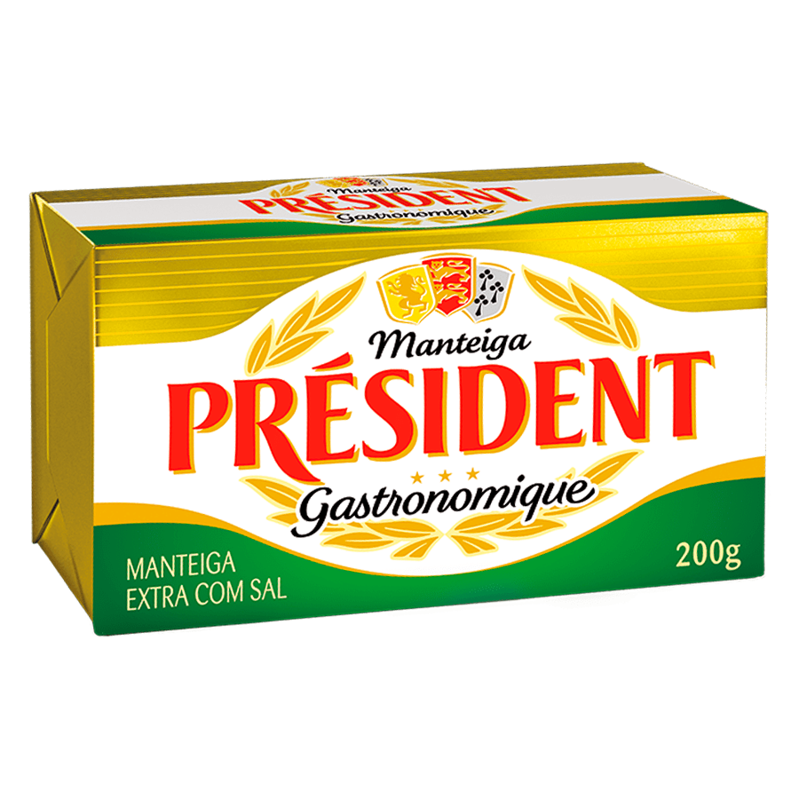 MANTEIGA PRESIDENT C/SAL TAB 200G