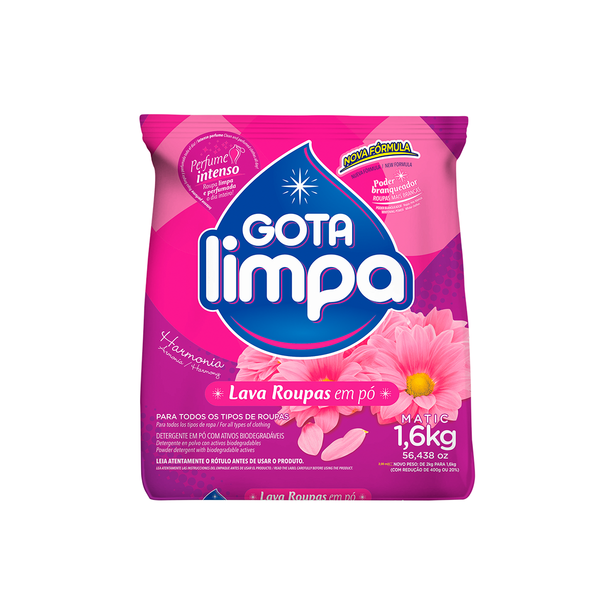 DET PO GOTA LIMPA 1,6KG, HARMONIA