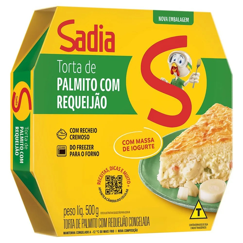 TORTA SADIA 500G, IOG DE PALMIT/CATUP