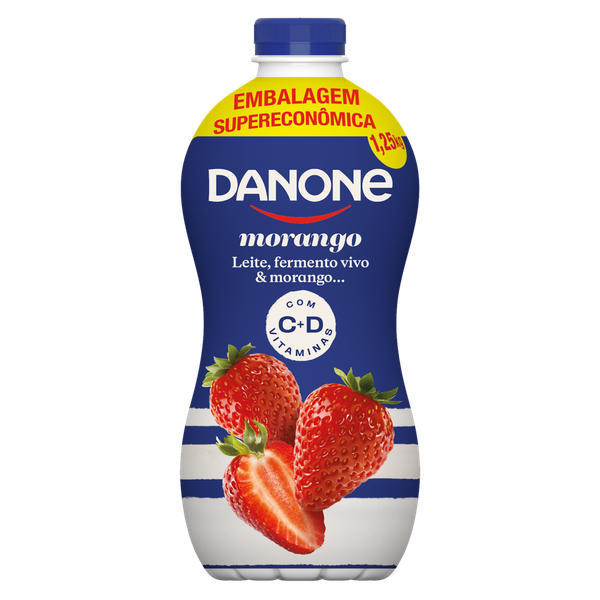 IOG DANONE 1,25KG, MORANGO