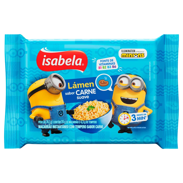 MASSA INST ISABELA MINIONS 75G, CARNE