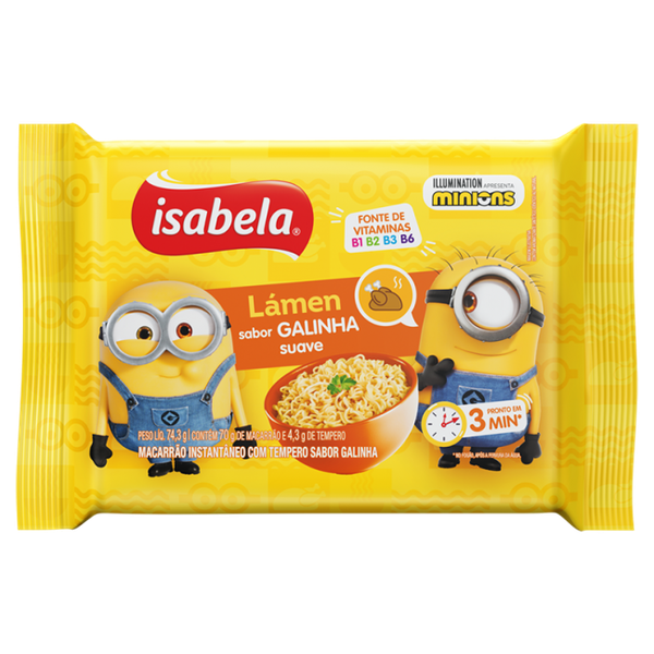 MASSA INST ISABELA MINIONS 75G, GALINHA