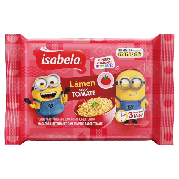 MASSA INST ISABELA MINIONS 75G, TOMATE