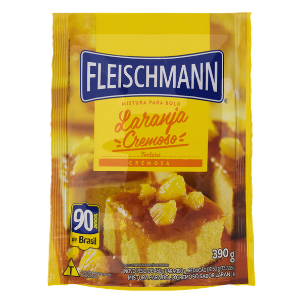 MIST BOLO FLEISCHMANN 390G, LARANJA