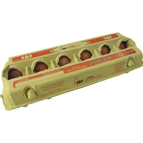 OVO VERMELHO GRANDE STRAGLIOTTO C/12