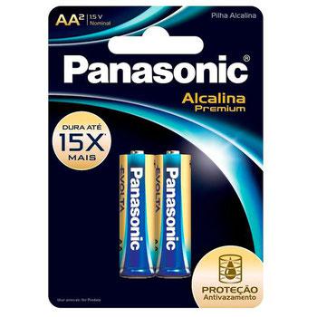 PILHA PANASONIC ALCALINA PREMIUM AA C/2