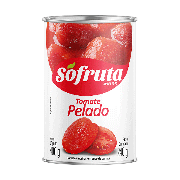 TOMATE PELADO SO FRUTA LT 400G