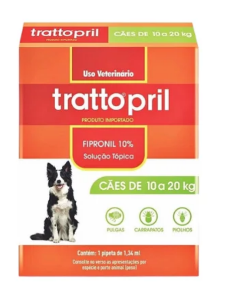Antipulgas e Carrapatos Trattopril Cães de 10kg A 20kg