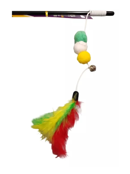 Brinquedo Varinha com Pompom e Penas