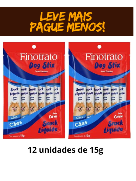 Finotrato Dog Stix Carne 6X15g - Leva Mais e Pague Menos