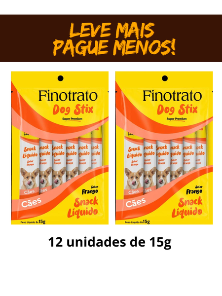 Finotrato Dog Stix Frango 6X15g - Leva Mais e Pague Menos