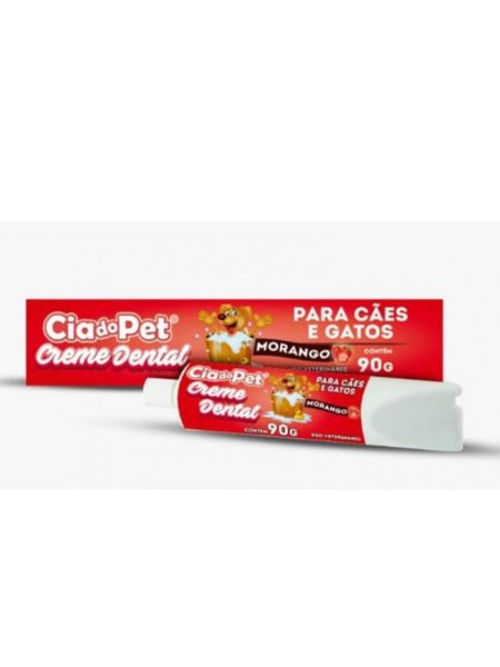 Gel Dental Cia do Pet Cães e Gatos 70g Sabor:Morango