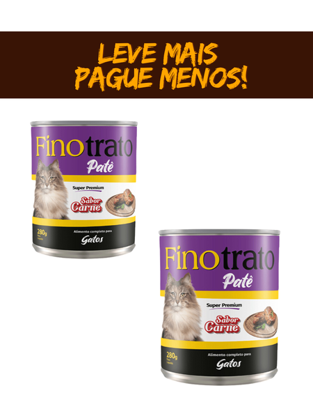 Patê Finotrato Gatos Sabor Carne 280g - Leve Mais Pague Menos