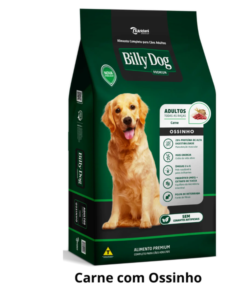 Ração Billy Dog Ossinho Carne 15Kg