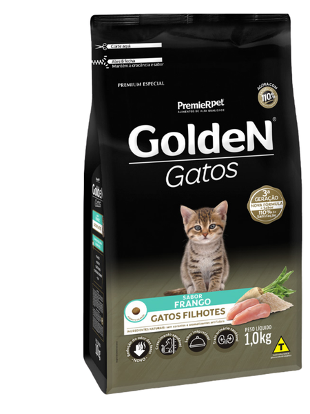 Ração Golden Gatos Filhotes Sabor Frango Peso:1Kg