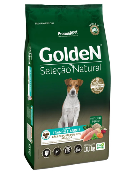 Ração Golden Seleção Natural Cães Adultos Raças Pequenas Peso:10,1kg