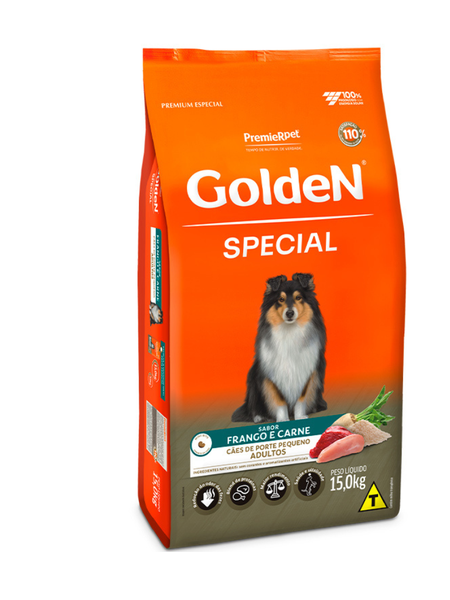 Ração Golden Special Cães Adultos Raças Pequenas Peso:15Kg