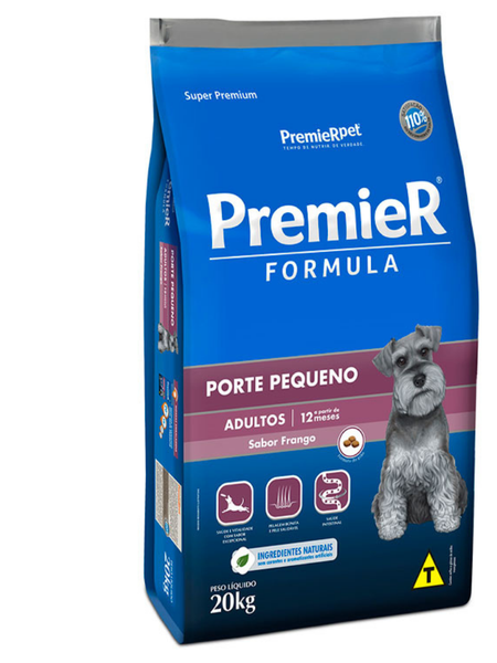 Ração Premier Formula Cães Adultos Raças Pequenas Sabor Frango e Arroz Peso:20Kg